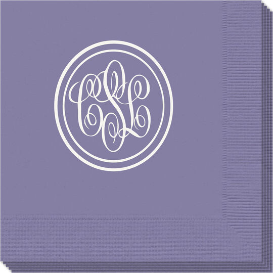 Double Circle Monogram Napkins